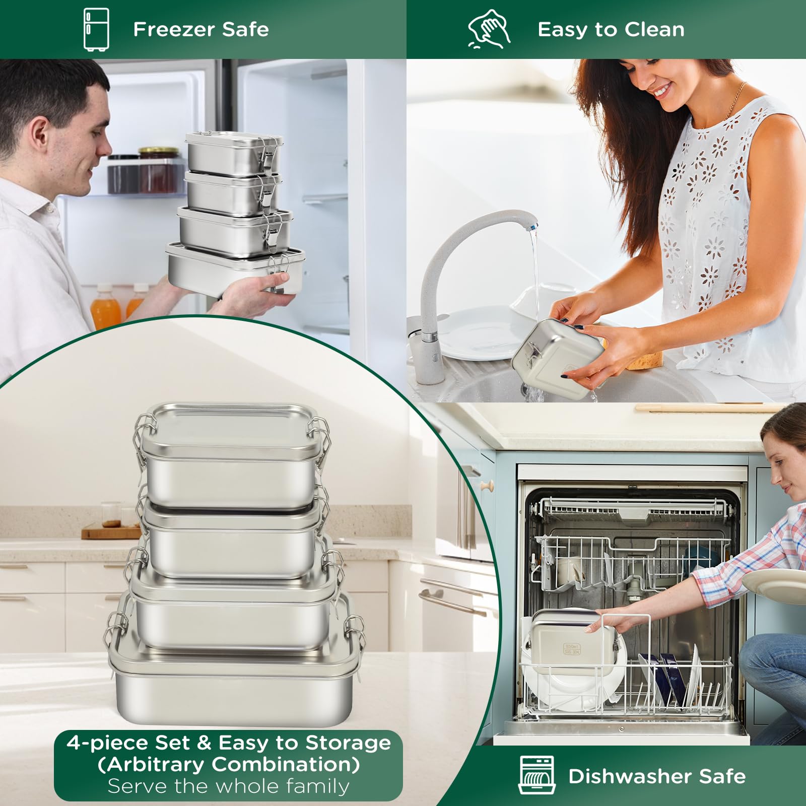 LEEPENK 304 stainless steel body is rust-resistant and easy to clean.