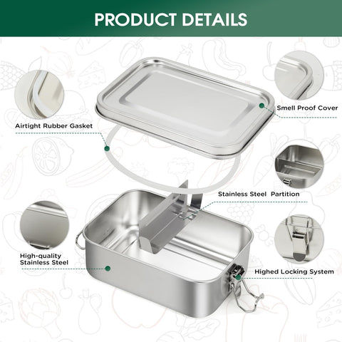 LEEPENK removable divider adapts to fit different foods and portions.
