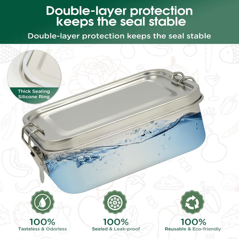 LEEPENK stackable design saves space in bags and fridges.