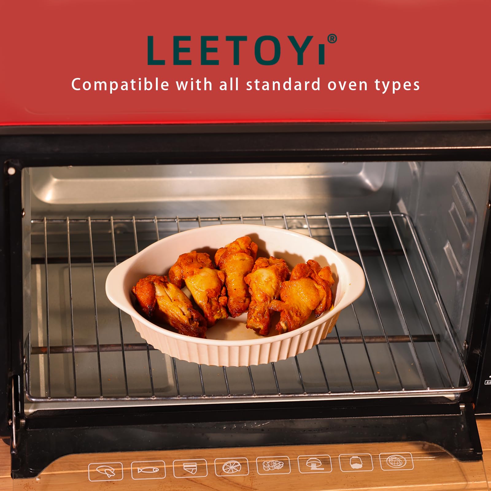LEETOYI white ceramic with smooth glaze enhances table presentation.