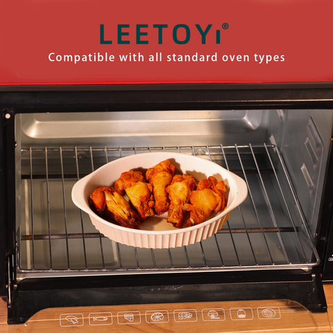 LEETOYI white ceramic with smooth glaze enhances table presentation.