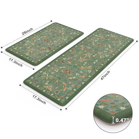 Non-slip backing keeps the LEEVAN mat firmly placed on floors