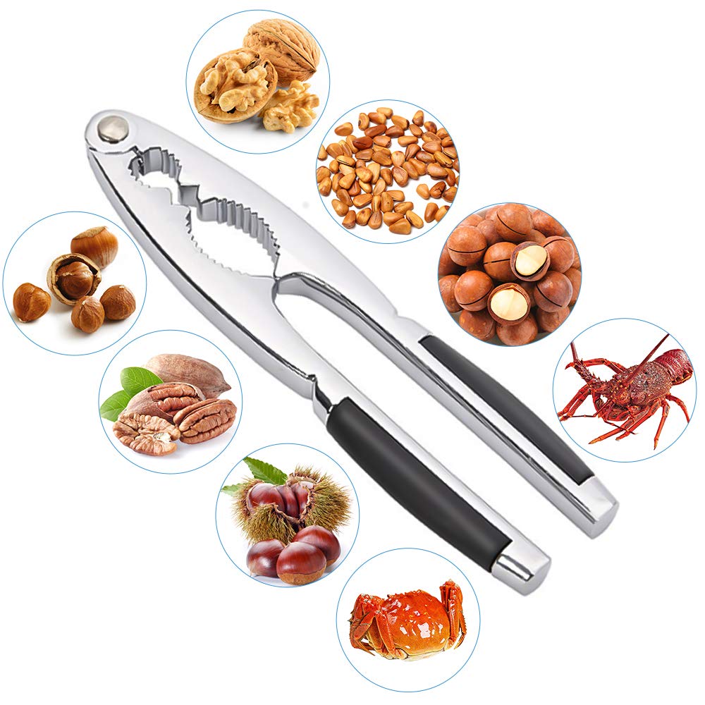 LEFJUBAW nut cracker for brazil nuts holding large shells without slipping.