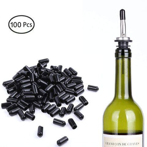 LEGERM black pour spout cap fits most tops for a professional bar look.