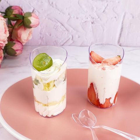 Legredic clear dessert spoons included for easy serving with each tasting portion.