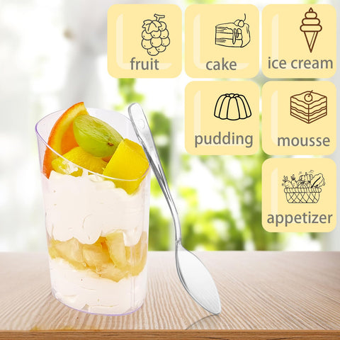 Legredic versatile cups suit veggie sticks, mousses, jellies and cheesecakes