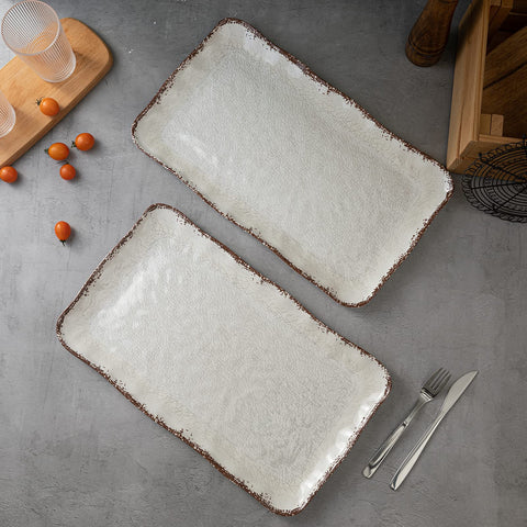 LEHAHA rustic nesting platters offer easy storage and versatile serving options