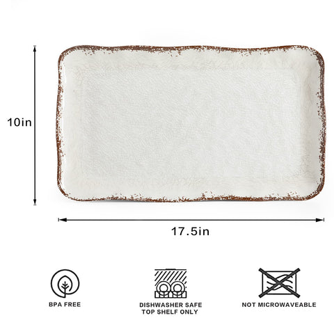 LEHAHA lightweight yet durable melamine platters suit indoor and outdoor use