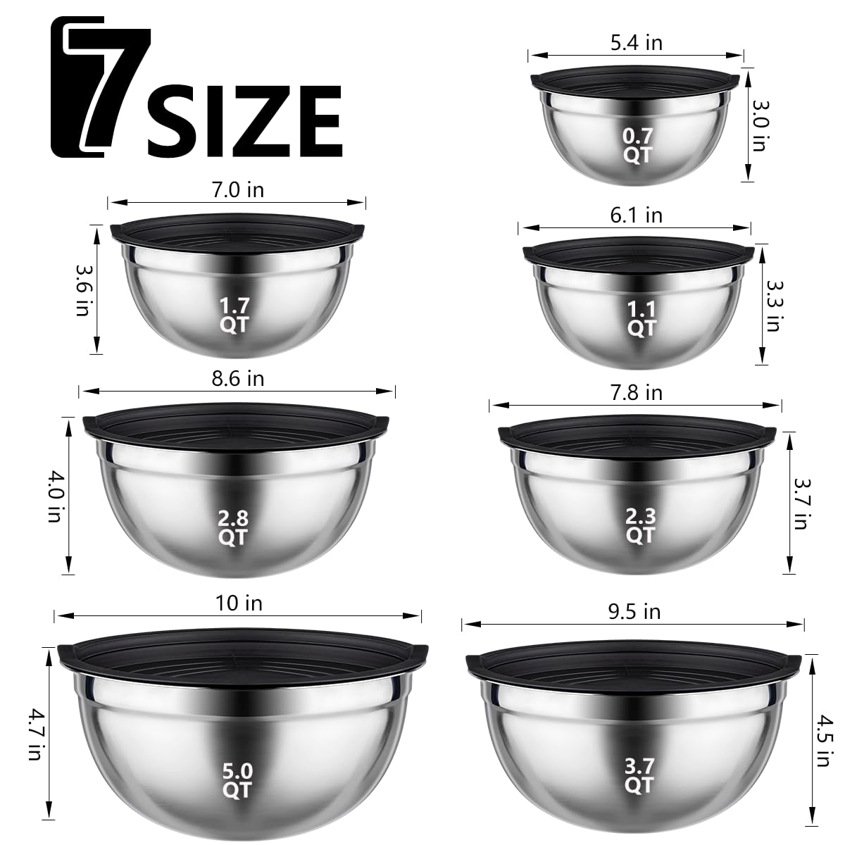 Leidawn BPA-free lids provide a tight seal to keep contents fresh.