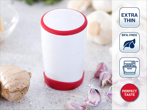 Leifheit Gourmet Garlic Slicer stainless blades deliver precise cuts for herbs