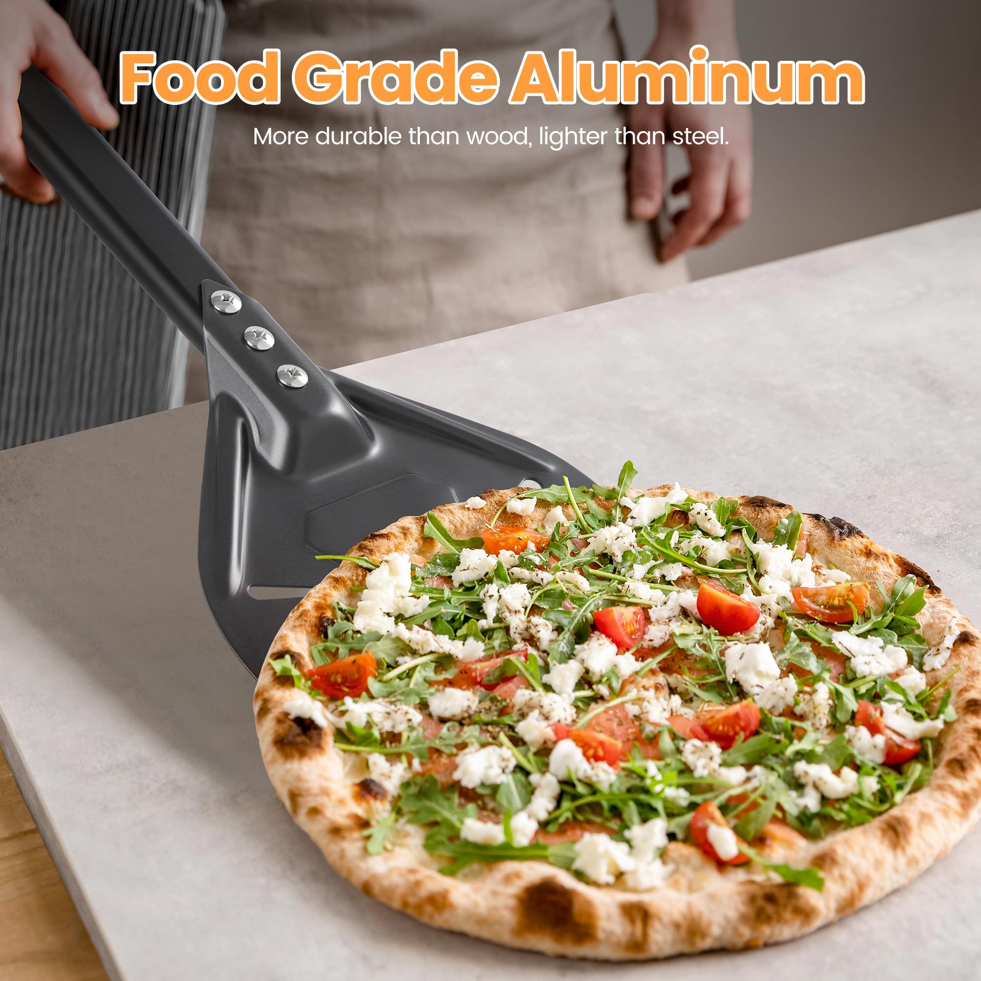 Leightszen perforated design for better crust ventilation and crisper pizzas.
