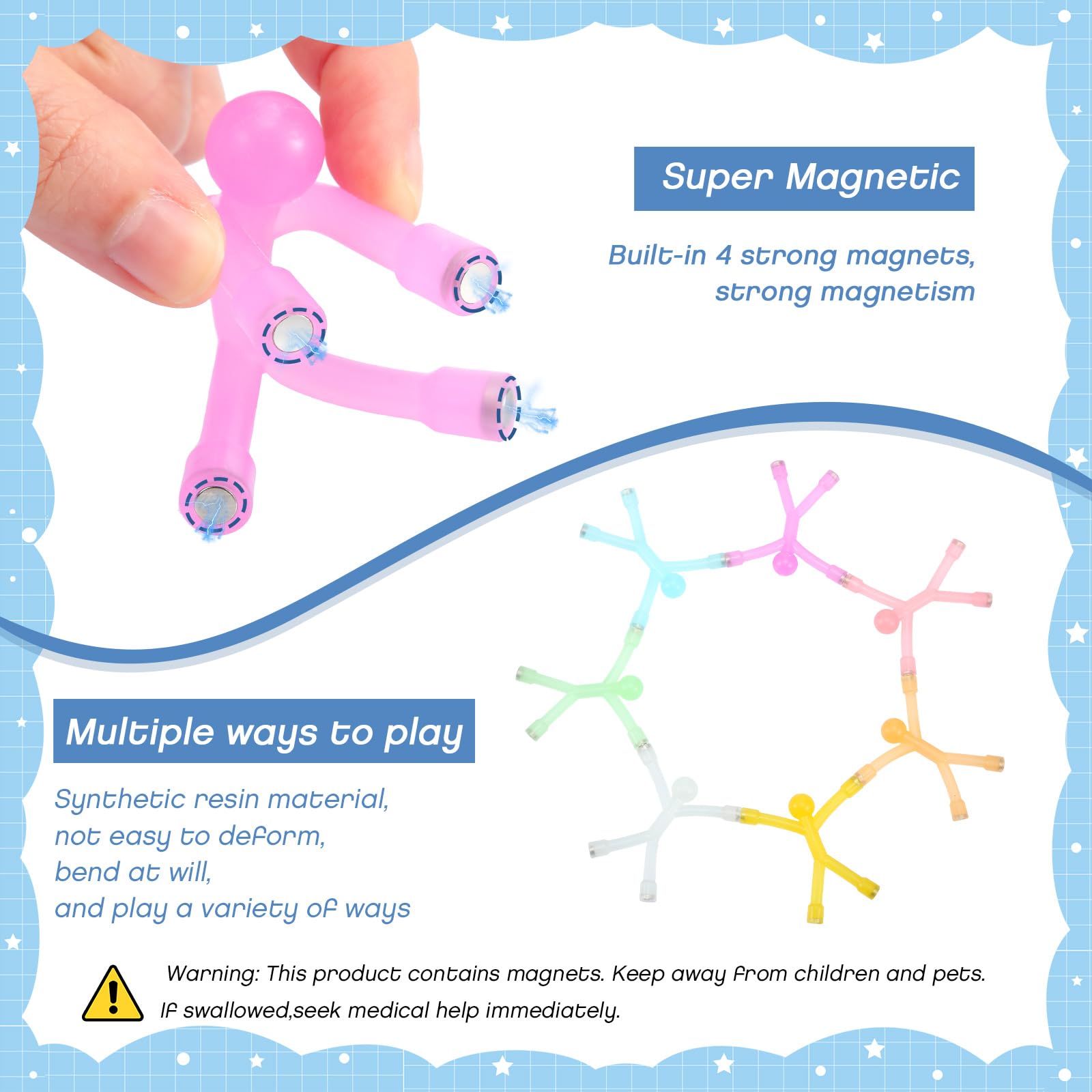 Leitee glow magnetic people blue magnet brightening study space