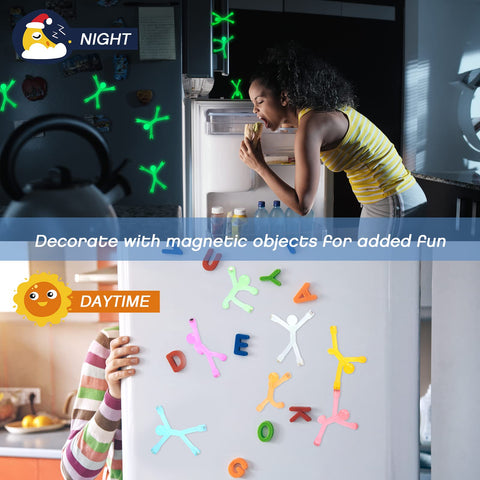 Leitee glow magnetic people orange magnet provides vibrant fridge display