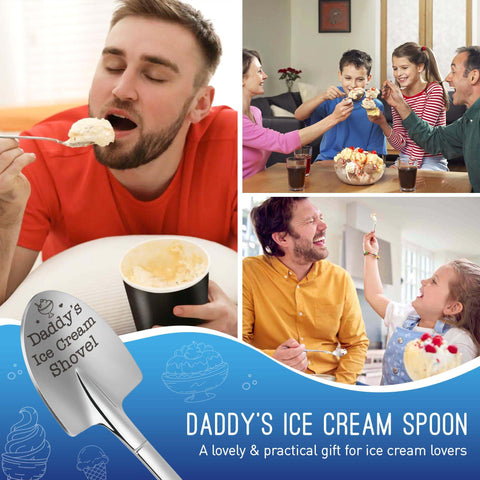 LEJIAJINW 6-inch ice cream spoon, compact and ergonomic