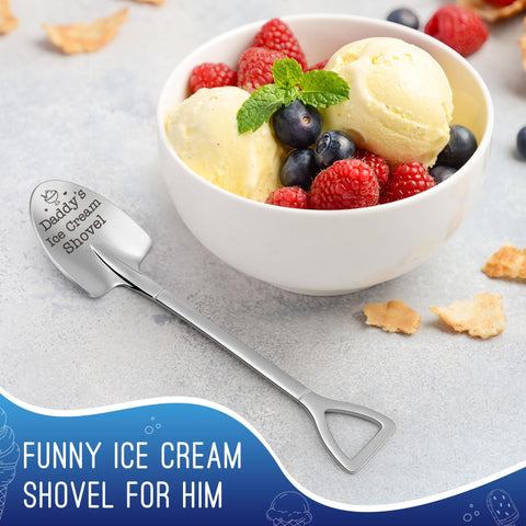 LEJIAJINW Engraved daddy's ice cream spoon adds a personal touch