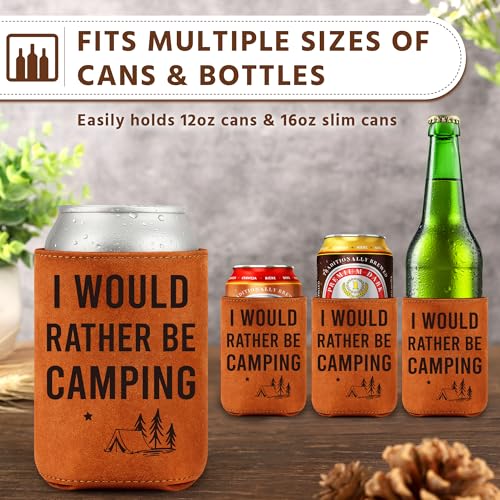 LEJIAJINW Father's Day camping gift koozie with humor for outdoors.
