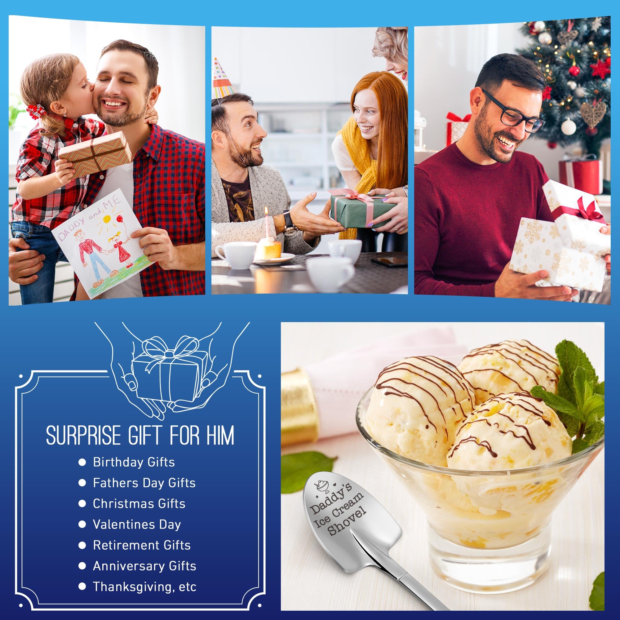 LEJIAJINW Multi-purpose spoon for ice cream, coffee, and more