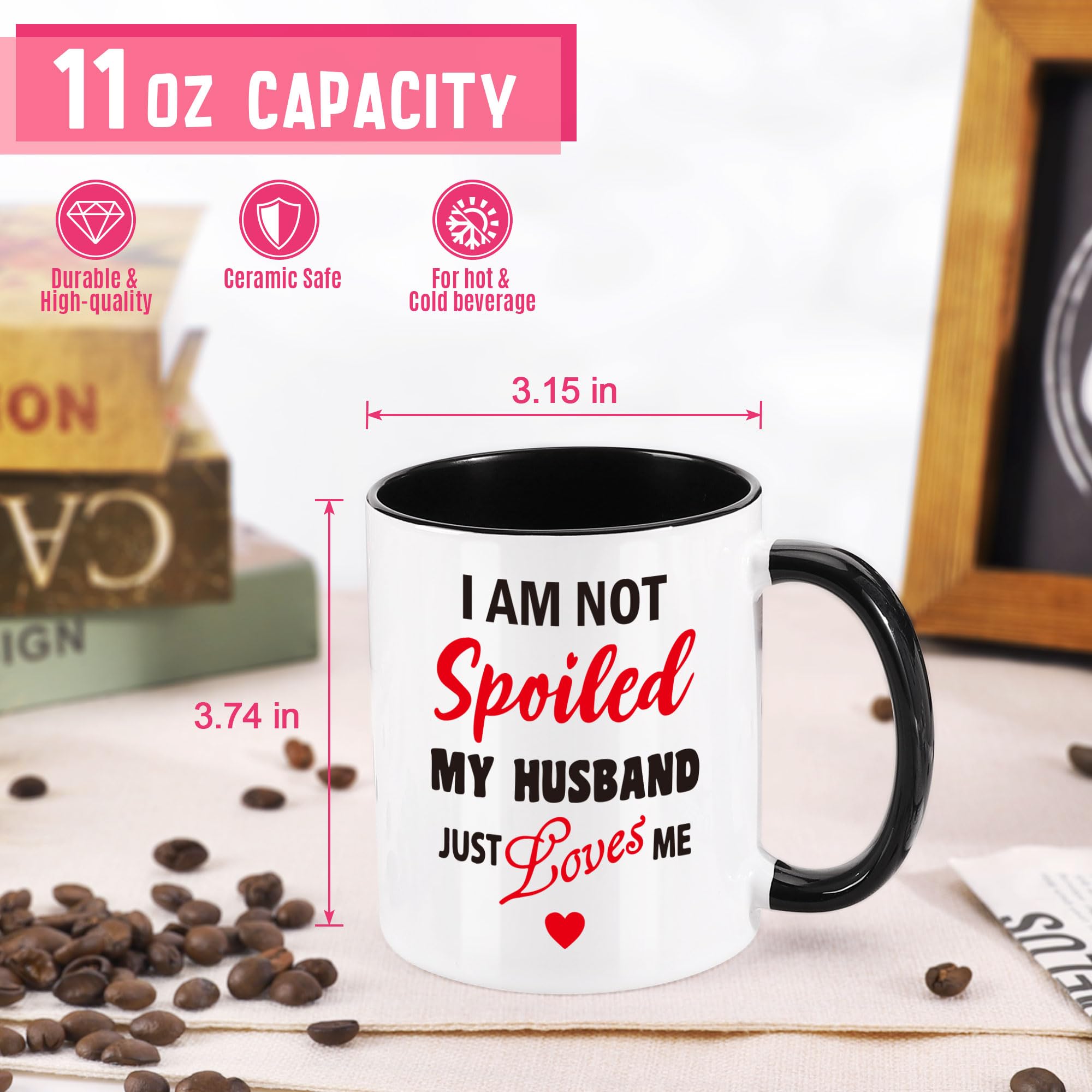LEJIAJINW I am not spoiled mug with playful message.