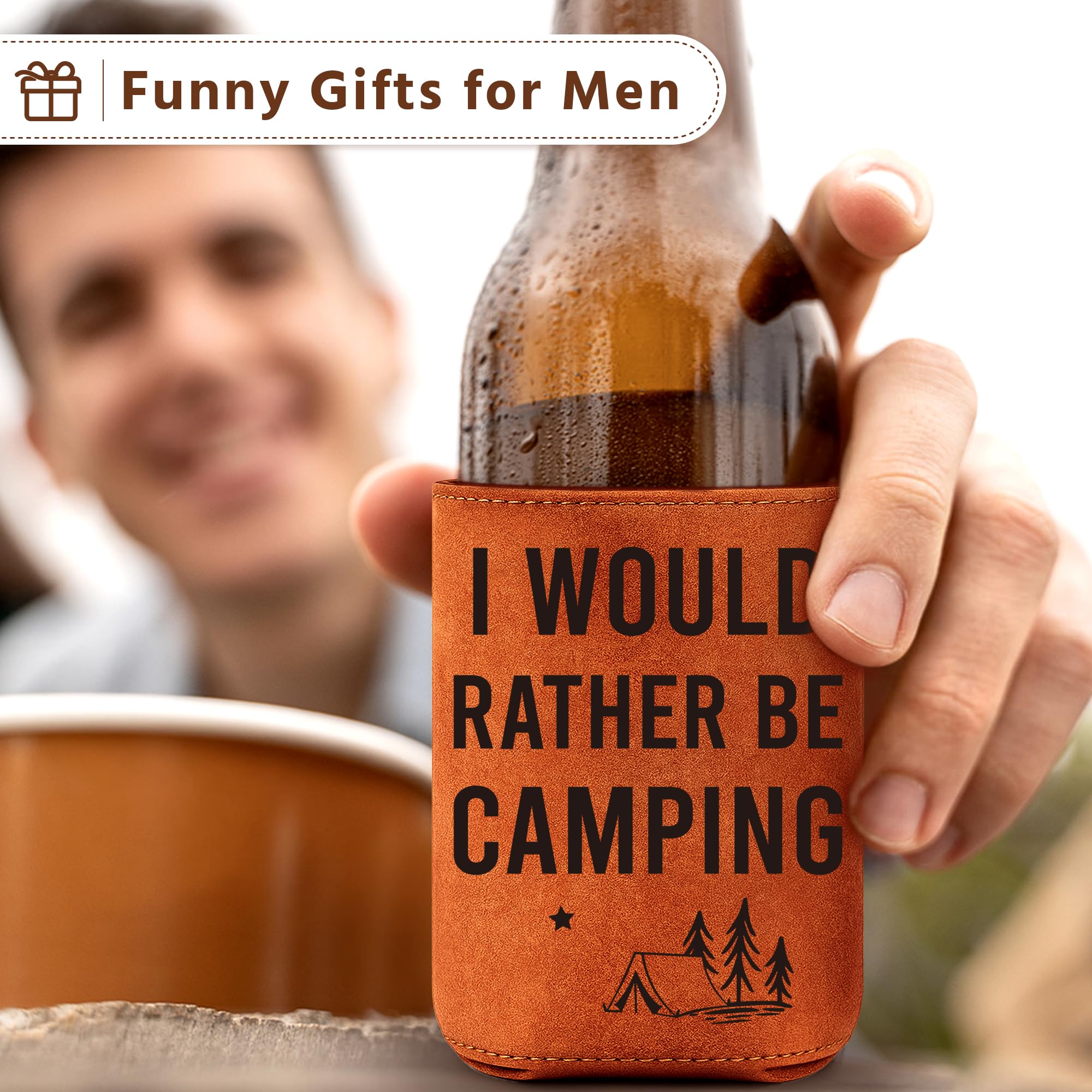 LEJIAJINW retirement camping gift koozie for new adventures ahead.