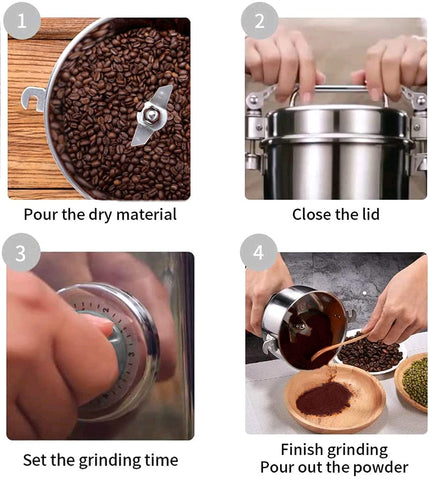 LEJIEYIN grain mill grinder safety reset button in use