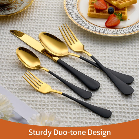 Lekoton gold-black teaspoon, ideal for coffee or tea moments