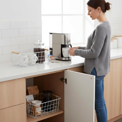 LeleCAT easy-transport basket with built-in handles for moving items.