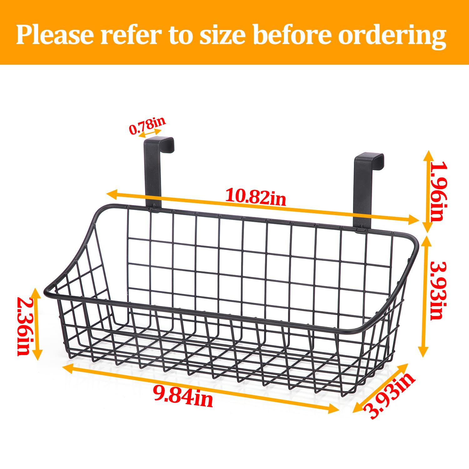 LeleCAT over cabinet door basket open design helps you find items quickly