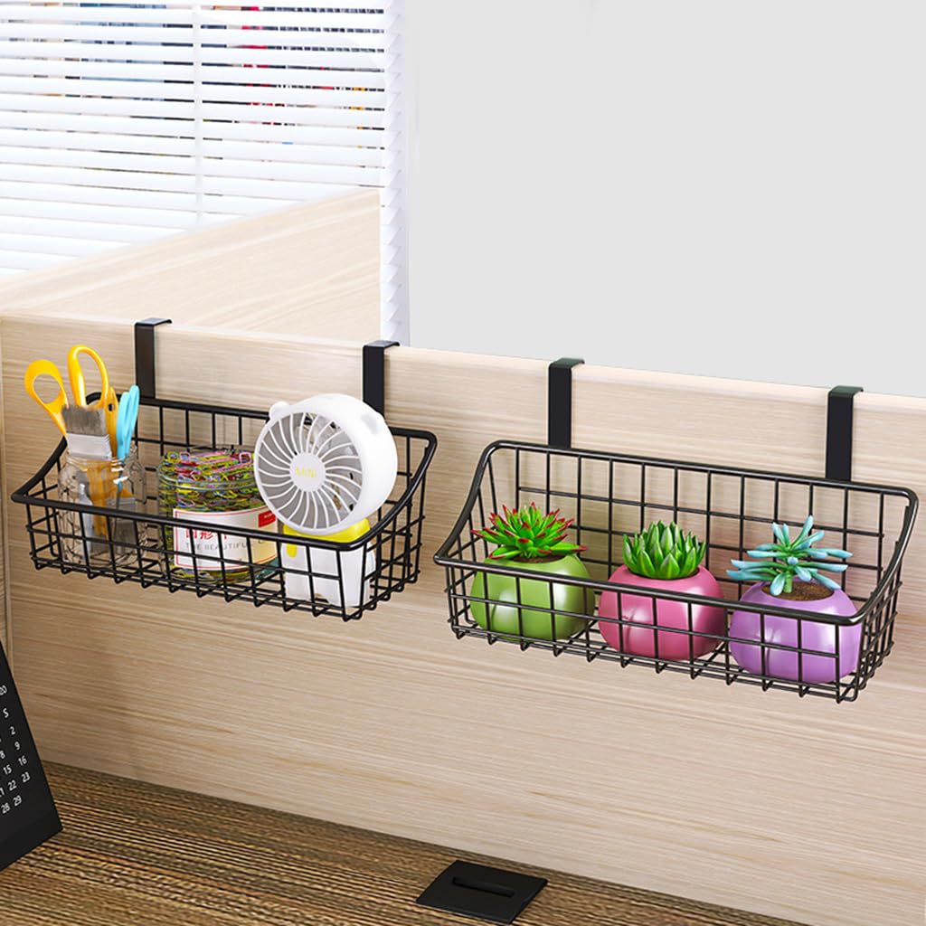 LeleCAT over cabinet door basket sturdy steel construction resists wear