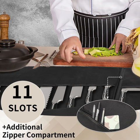 lelezone waxed canvas exterior protects knives from moisture on the go