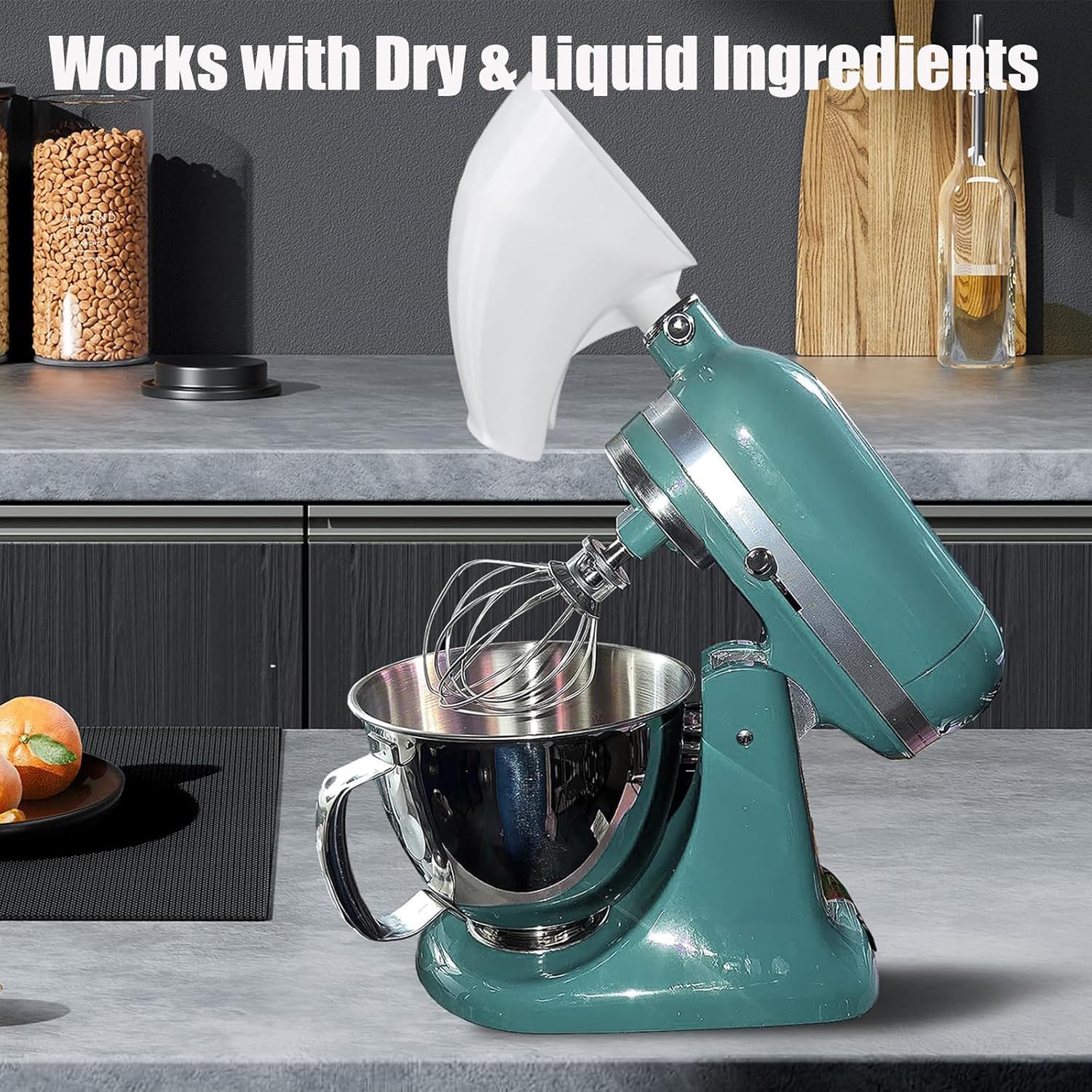 LELLURE Counte wide-mouth funnel promotes drip-free pancake batter pouring