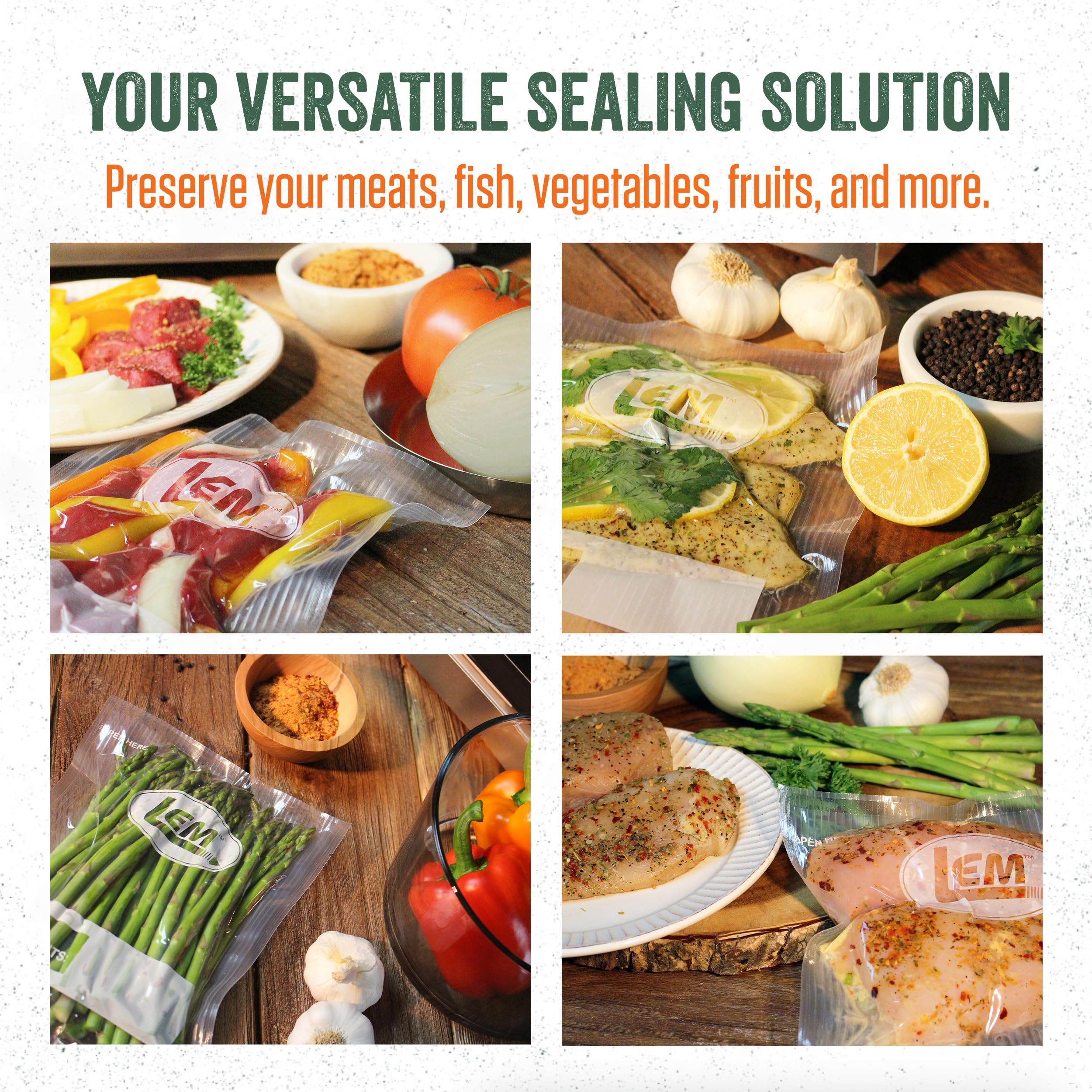 Perfect for sous vide prep and long-term storage with LEM MaxVac