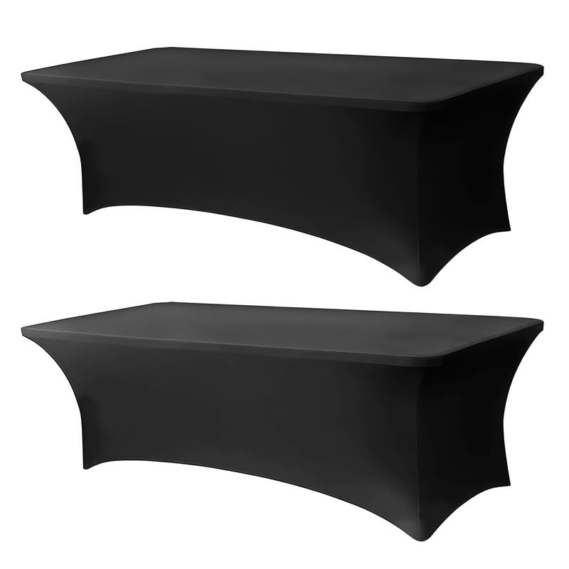 Lemict black tablecloth two-pack ready for events and prep
