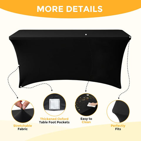 Lemict black tablecloth fabric is opaque and hides items beneath the surface