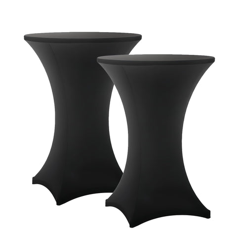 Lemict cocktail table covers 2-pack on round black table for a clean look