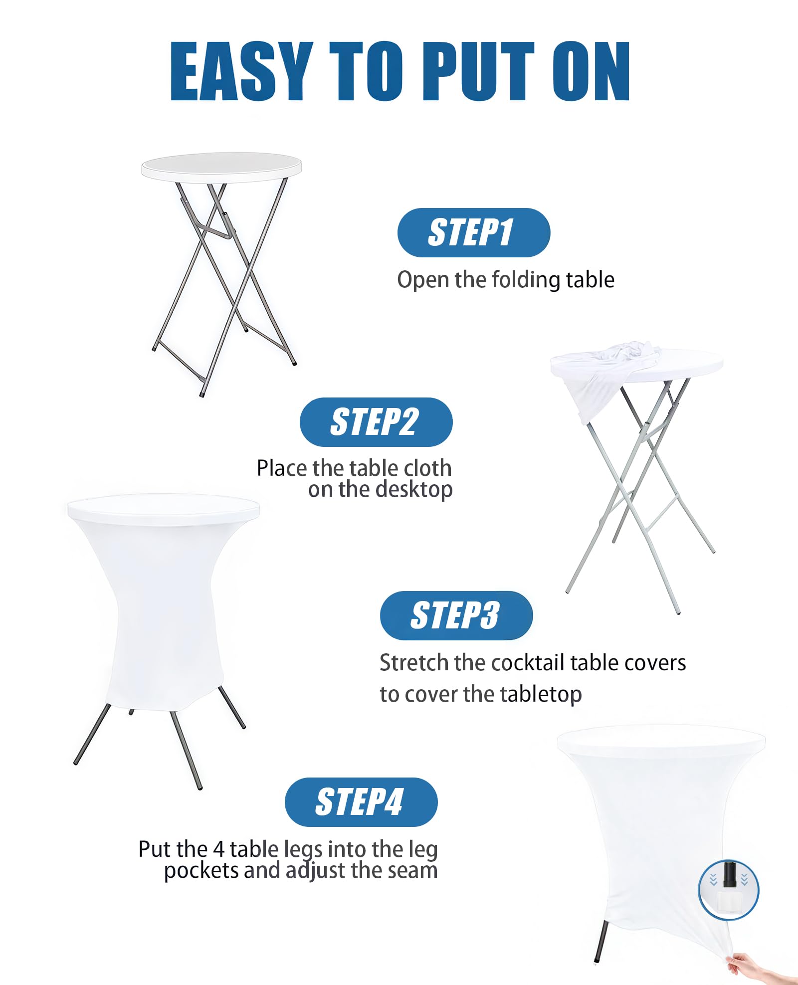 Lemict easy-setup with legs inserted into pockets for a snug fit