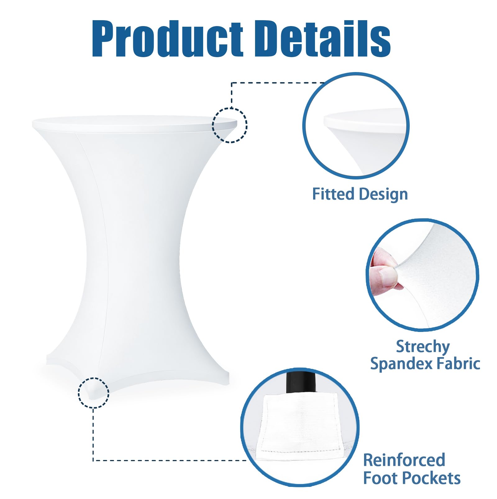 Lemict white tablecloth on bar setup creates a crisp party ambience