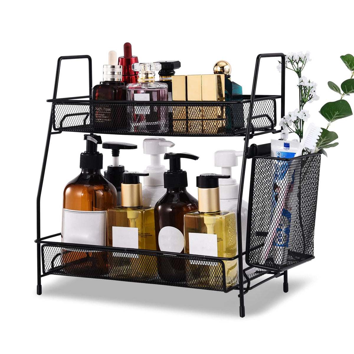 LEMIKKLE bathroom counter organizer keeps skincare within easy reach