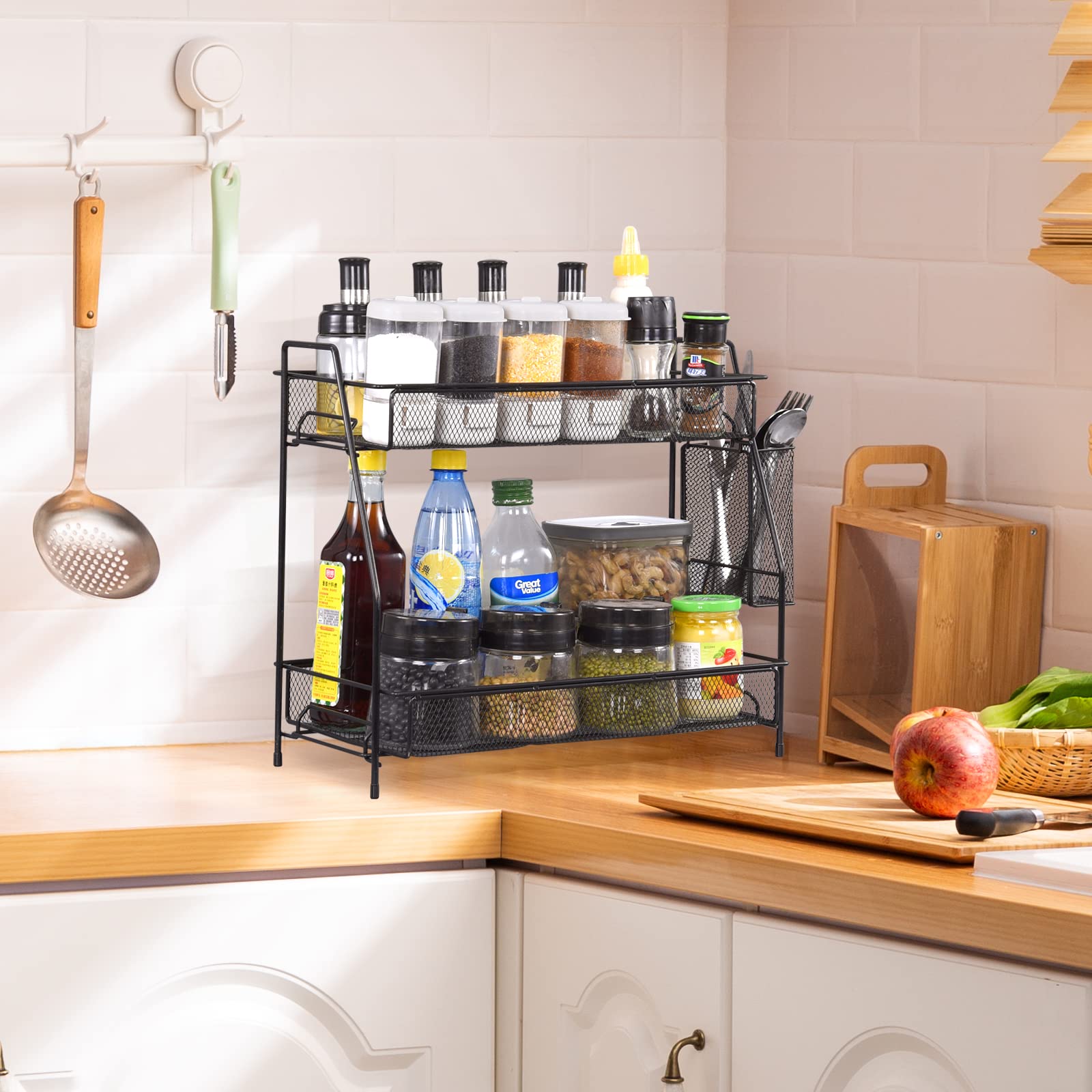 LEMIKKLE bathroom counter tray assists tidy toiletries with a stable grid base.
