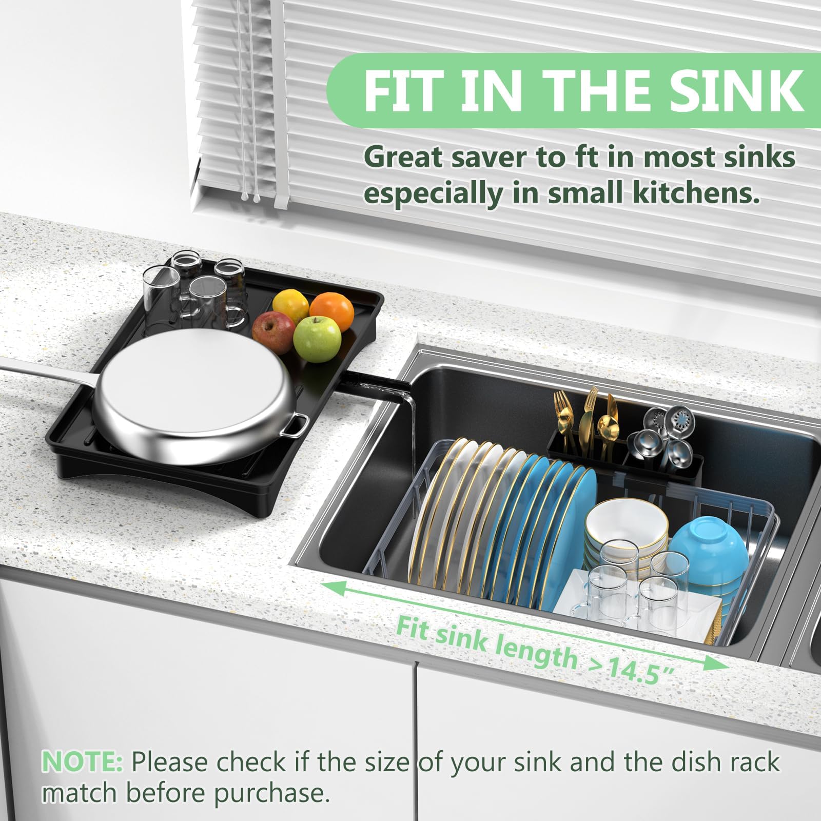 LEMIKKLE detachable 3-slot cutlery holder drains utensils efficiently