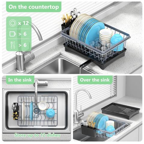 LEMIKKLE stainless steel rack with black coating for durability and modern look