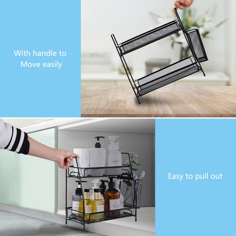 LEMIKKLE under-sink storage rack maximizes cabinet space