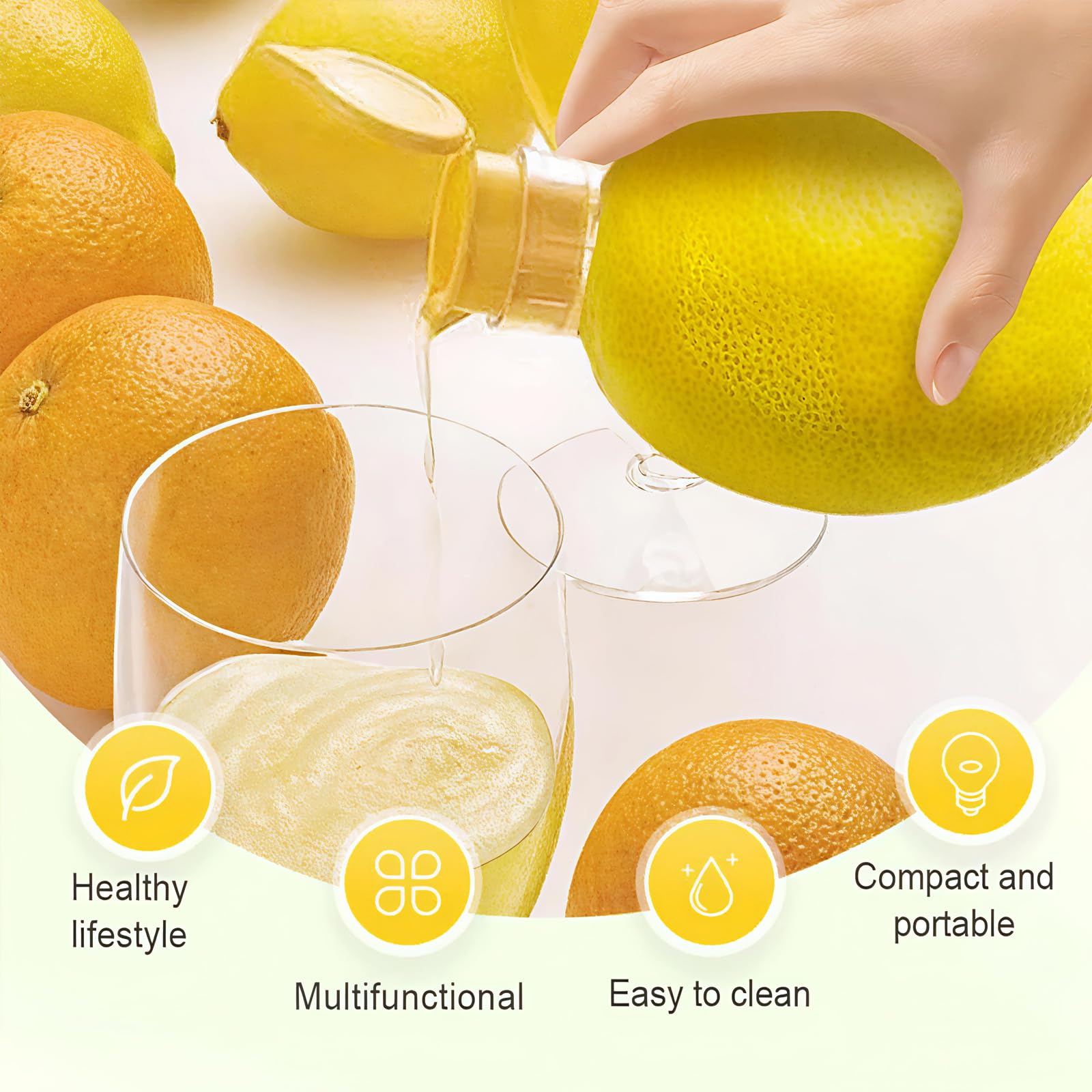lemon-squeezer compact design with leakproof lid for travel