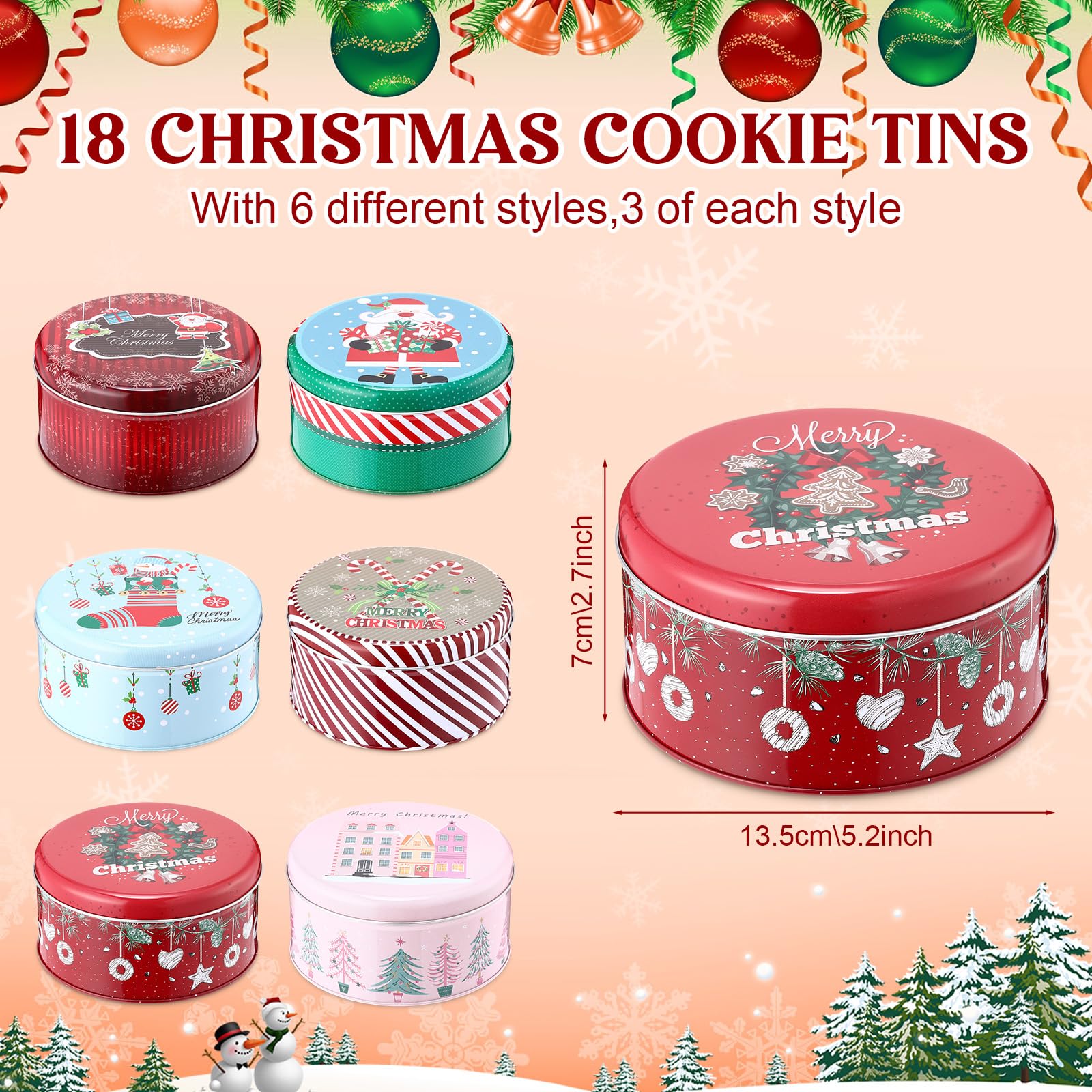 LemonRoad 18-pack compact 5.2-inch tin, easy to store and transport.