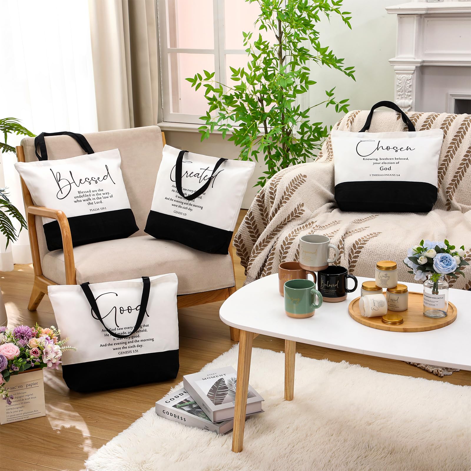 LemonRoad durable tote bags with zipper for organized daily use.