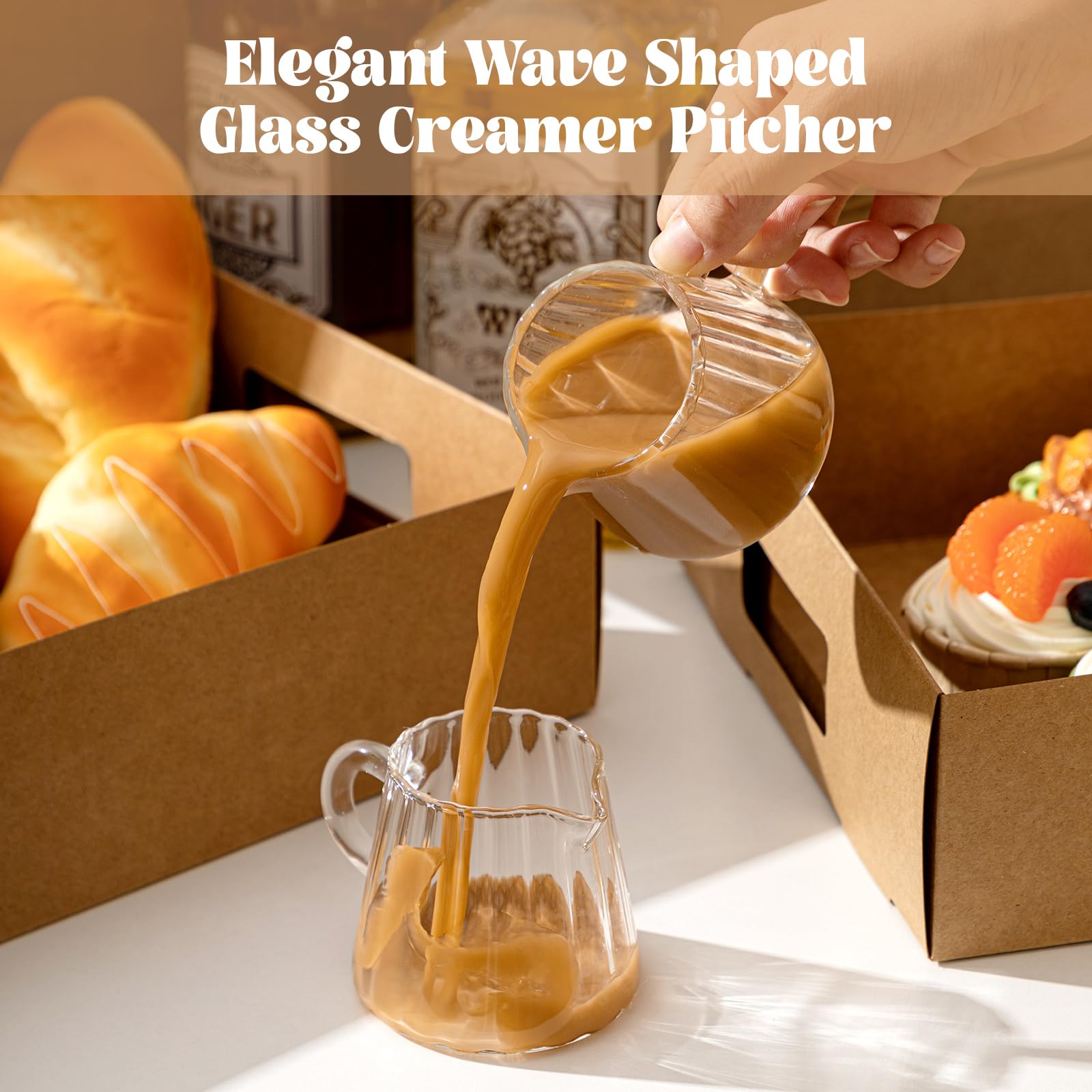 LemonRoad elegant wave design pitcher enhances home cafe presentation