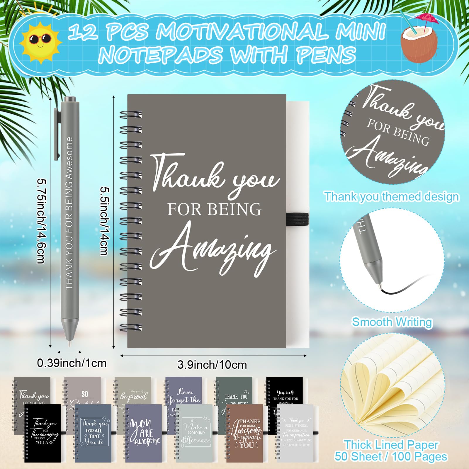 LemonRoad gift set pens with smooth ink and positive messaging for coworkers