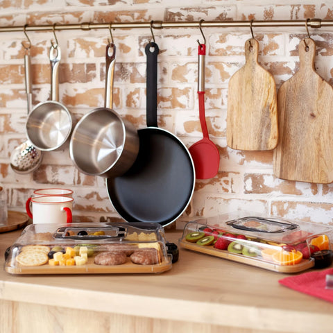 LemonRoad wooden cheese tools kit enhances serving and slicing at gatherings.