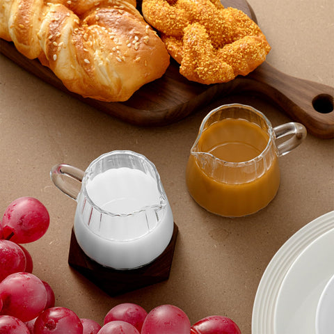 LemonRoad kitchen glass pitcher ideal for milk and cream at the table