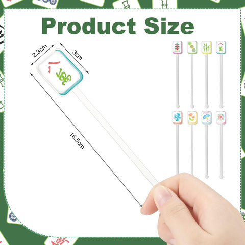 LemonRoad mahjong stirrers bright colors enhance presentation at cafes.