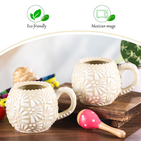 Durable ceramic LemonRoad mug preserves warmth with a classic artisanal look.